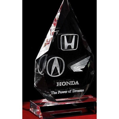Custom Crystal Image in Water Droplet Plaque w/3D Logo/ Text (11")