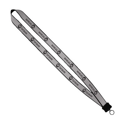3/4" Reflective Lanyard with Plastic Clamshell & O-Ring