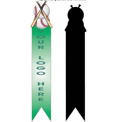 Baseballs & Bats Bookmark w/ Black Back