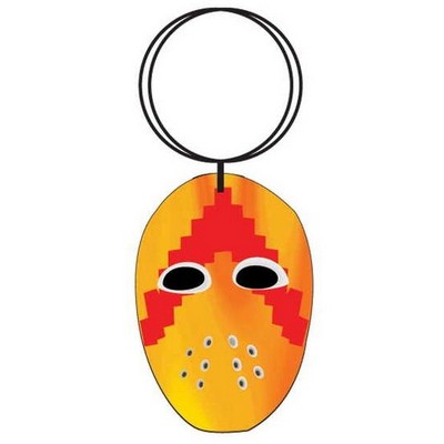 Hockey Mask Key Chain w/Clear Mirrored Back (12 Square Inch)