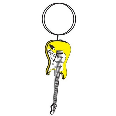 Electric Guitar Executive Key Chain w/Mirrored Back (12 Square Inch)