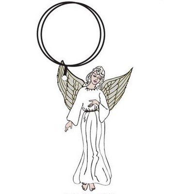 Angel Executive Keychain w/Mirrored Back (3 Square Inch)