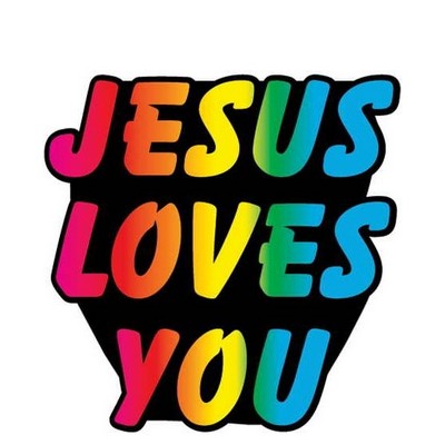 Jesus Loves You Promotional Magnet w/ Strip Magnet (4 Square Inch)