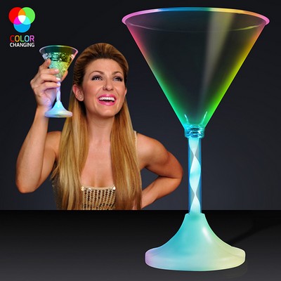Martini LED Spiral Stem Glass - BLANK