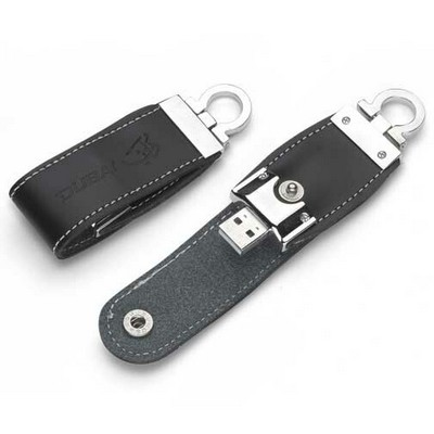 Milano Leatherette USB Flash Drive w/Key Chain (256 MB)