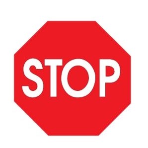 Stop Sign Promotional Magnet w/ Strip Magnet (10 Square Inch)