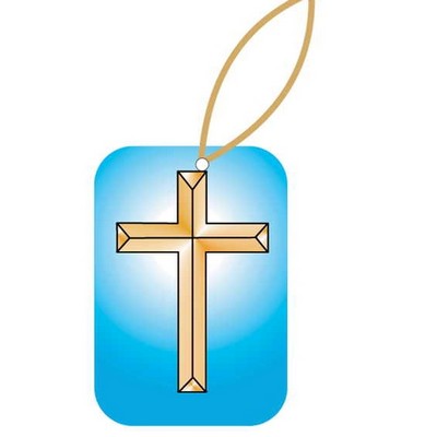 Gold Cross Promotional Ornament w/ Black Back (10 Square Inch)
