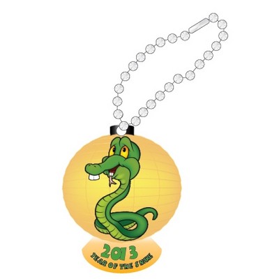 Year of The Snake Promotional Line Key Chain w/ Black Back (2 Square Inch)