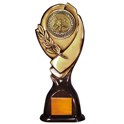 Stock 15" Classic Trophy with 2" Hockey Coin and Engraving Plate