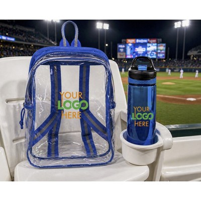 Stadium Clear Backpack & Water Bottle Set