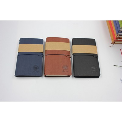 High Quality Old Fashioned Tour Detachable Notebook With Elastic String And Small Waterproof PVC Bag