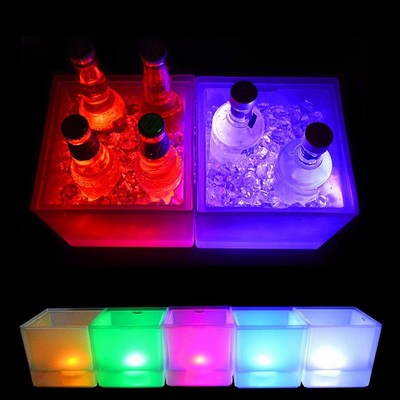 3.5L LED Battery Ice Bucket Glowing Drinks Cooler Buckets