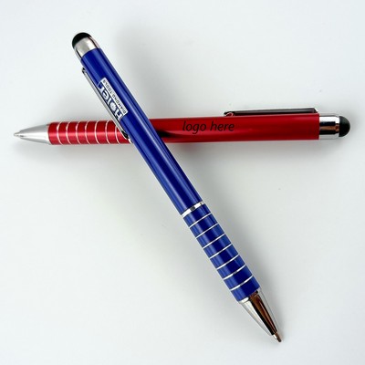 Matte Finish Ballpoint Pen w/Stylus