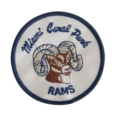 6" Custom 75% Embroidered Patches - Peel n Stick Back