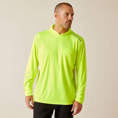 Ariat® Men's Safety Yellow Rebar® Sunblocker Hooded T-Shirt