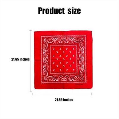 Paisley Cowboy Bandannas Polyester Headbands for Men and Women