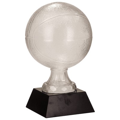 Glass Basketball with Marble Base
