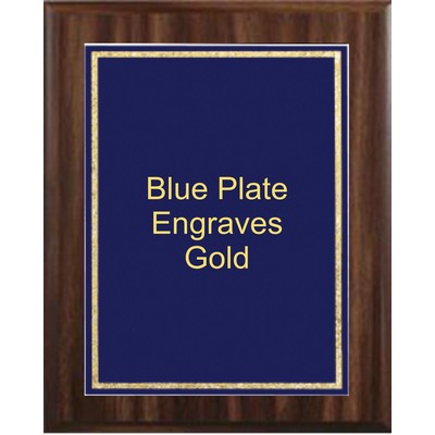 Cherry Plaque 6" x 8" - Blue/Gold 4" x 6" Florentine Frame Designer Plate