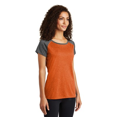 Sport-Tek Women's Heather-On-Heather Contender Scoop Neck Tee