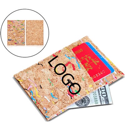 Vertical Cork Double Slot Small Card Holder