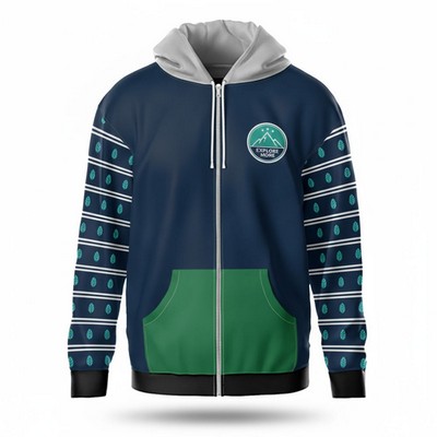 Unisex Sublimated Lightweight Full Zip Hoodie