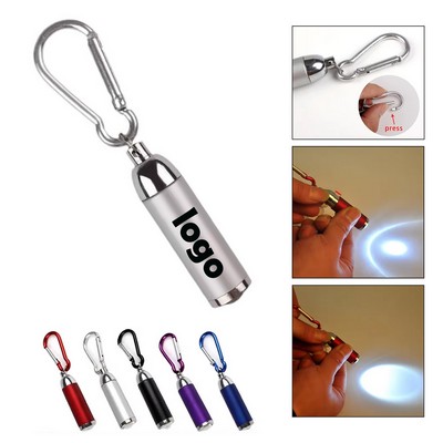 Mini Retractable Zoom Carabiner Flashlight