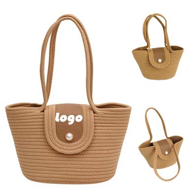 Womens Woven Straw Tote for Beach