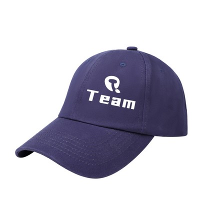6 Panel Adjustable Unstructured Cotton Twill Baseball Cap