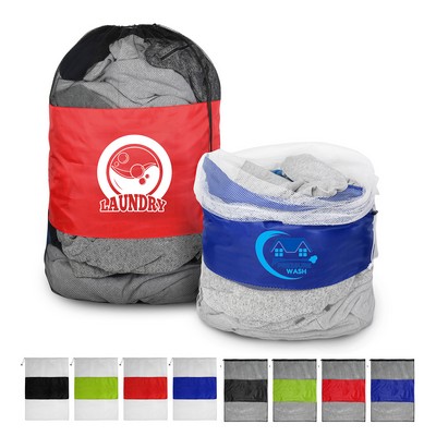 Large Capacity Mesh Laundry Bag (Ocean)