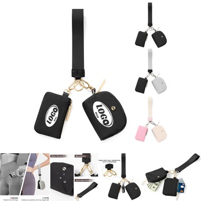Mini Zip Around Wristlet Wallets for Women