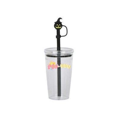 15oz Halloween Decorative Cup With Straw