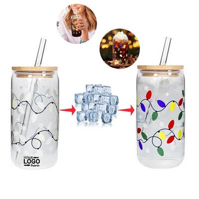 Festive Changing Color Lights Glass Cup