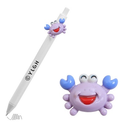 Click Activated Pen With Smile Crab