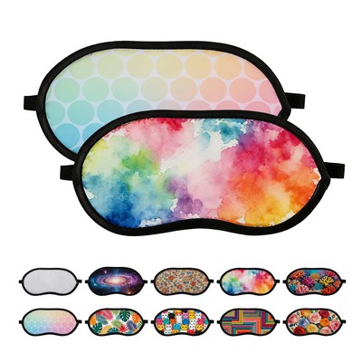 Full Color Satin Sleep Eye Mask W/ Elastic Strap