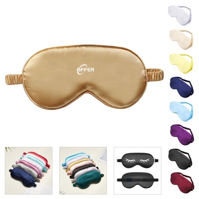 Polyester Soft Sleep Eye Mask W/ Elastic Strap