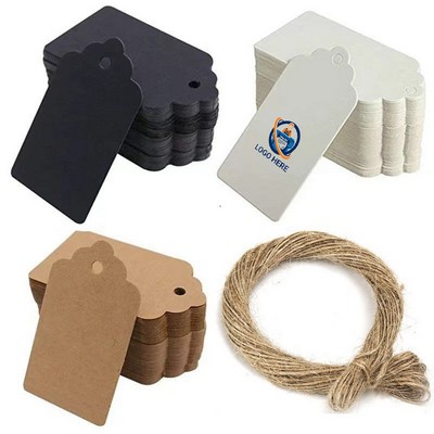 Recycled Kraft Paper Hang Tags with String Hole