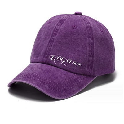 MOQ 20 Adjustable Washed Plain Baseball Cap