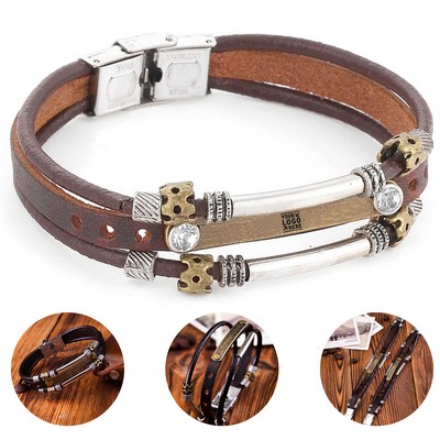 Classic Leather Wrap Bracelet