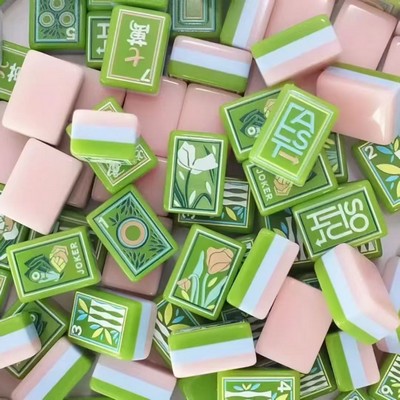Loose Acrylic American Mahjong Tiles Shrink Wrapped