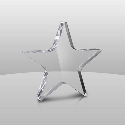 Clear Star Paperweight (6 1/2"x6 1/2"x1")