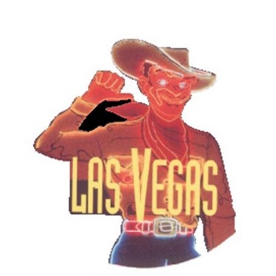 Vegas Vic Neon Cowboy Maxi Magnet (6 Square Inch)