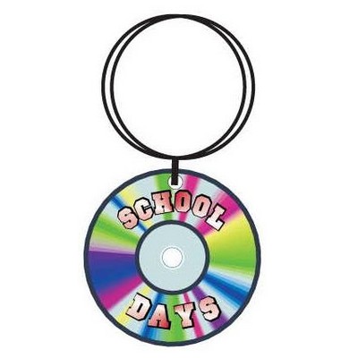 School Days Disc Keychain w/Mirrored Back (6 Square Inch)