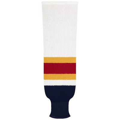 Florida Pro Series White & Blue Home Socks w/Red & Gold Stripes