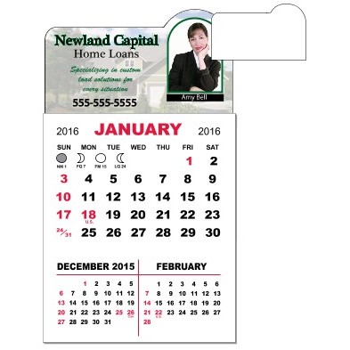 3-Month Adhesive Mini Calendar Pad w/Arch