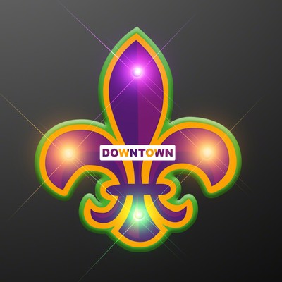Fleur De Lis Flashing Pins - PRINTED