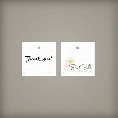Double-Sided 2 x 2" Square Seed Paper Tags