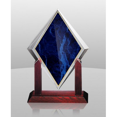 Encore Diamond Acrylic Award, Blue, 13" H x 9" W