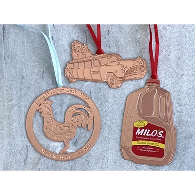 0.4 Mil Custom Copper Ornament (2.5")