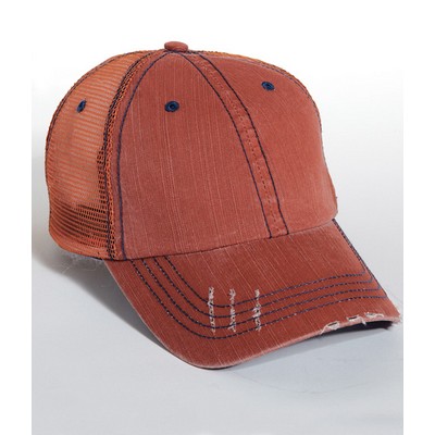 Mega Cap Herringbone Trucker Cap