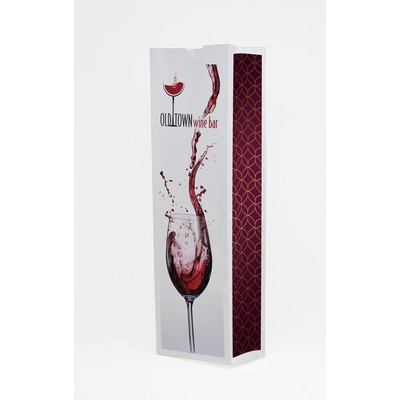 Wine SOS 4# Full Color White Paper Bag (5" x 16" x 3.125")